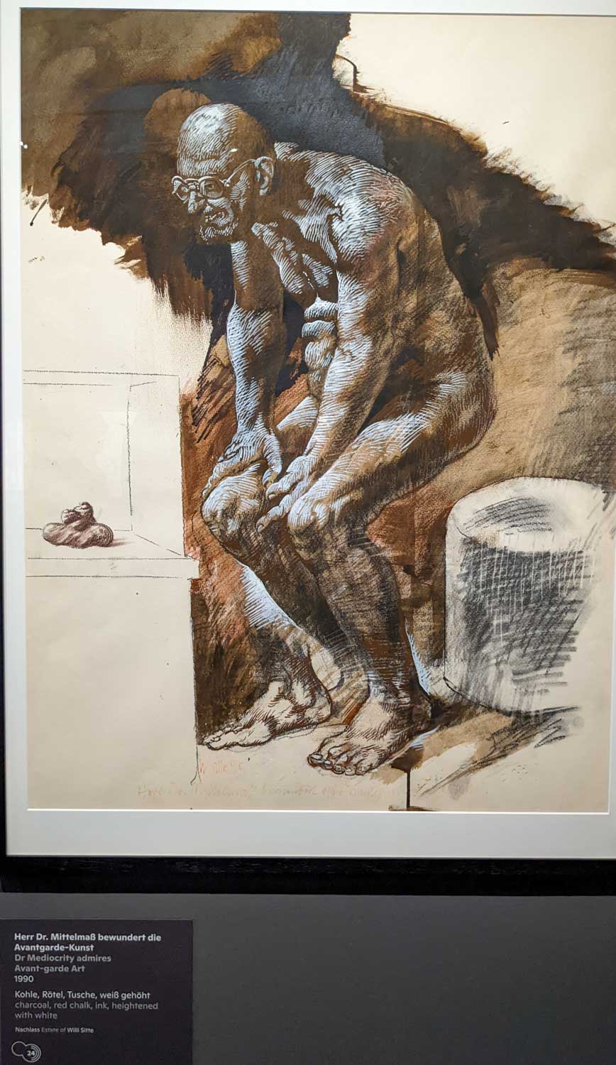 Herr Dr. Mittelmaß bewundert die Avantgarde-Kunst (1990)