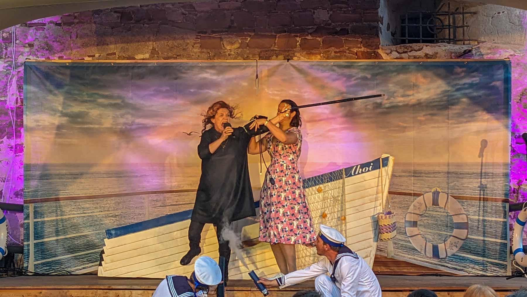 Die berühmte Szene mit Jack und Rose am Bug der Titanic