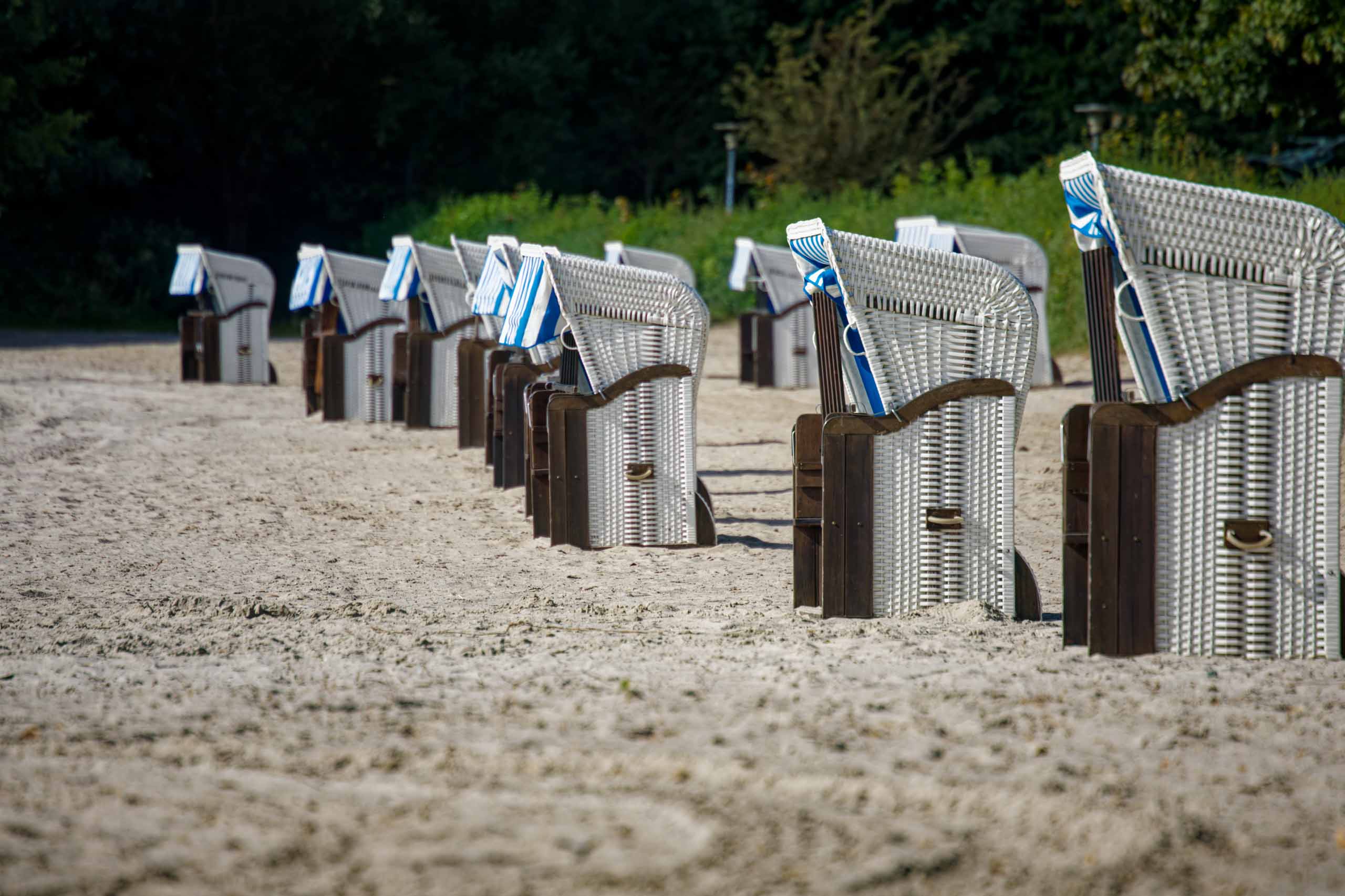 Strandkorbstrand in Klink