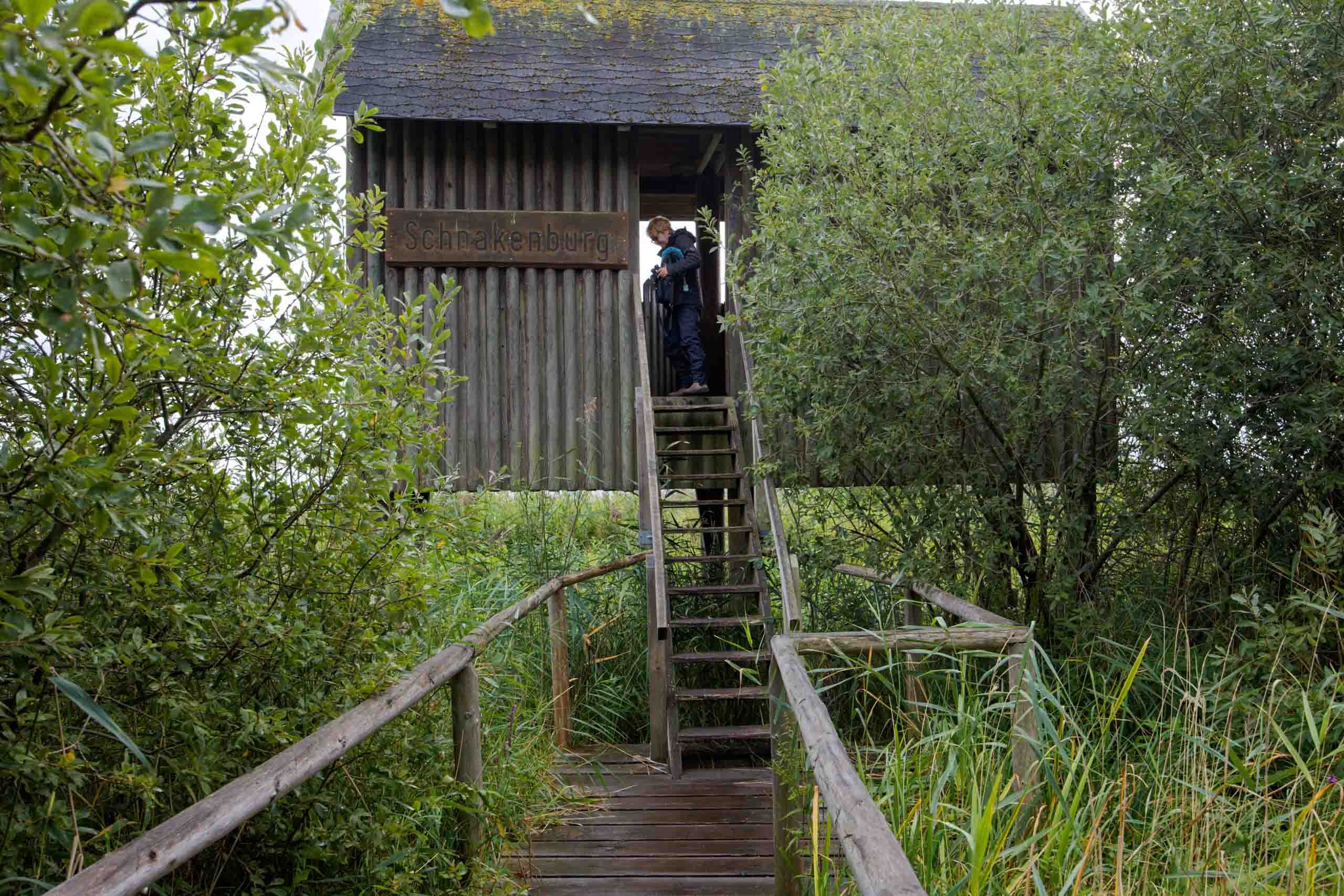 Beobachtungsstand direkt am See