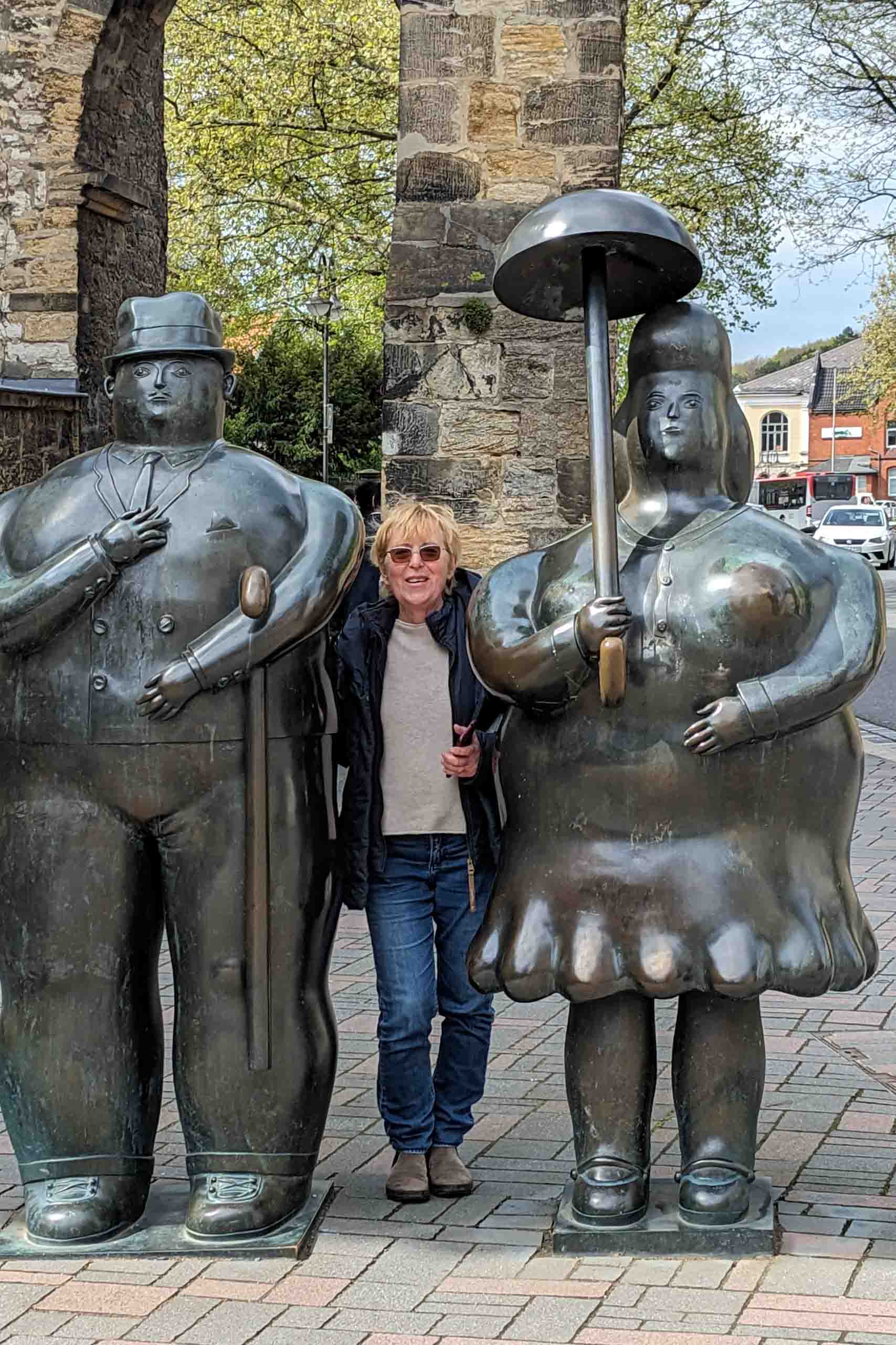 Diese Figuren des Künstlers Fernando Botero aus Kolumbien sind ein echter Blickfang