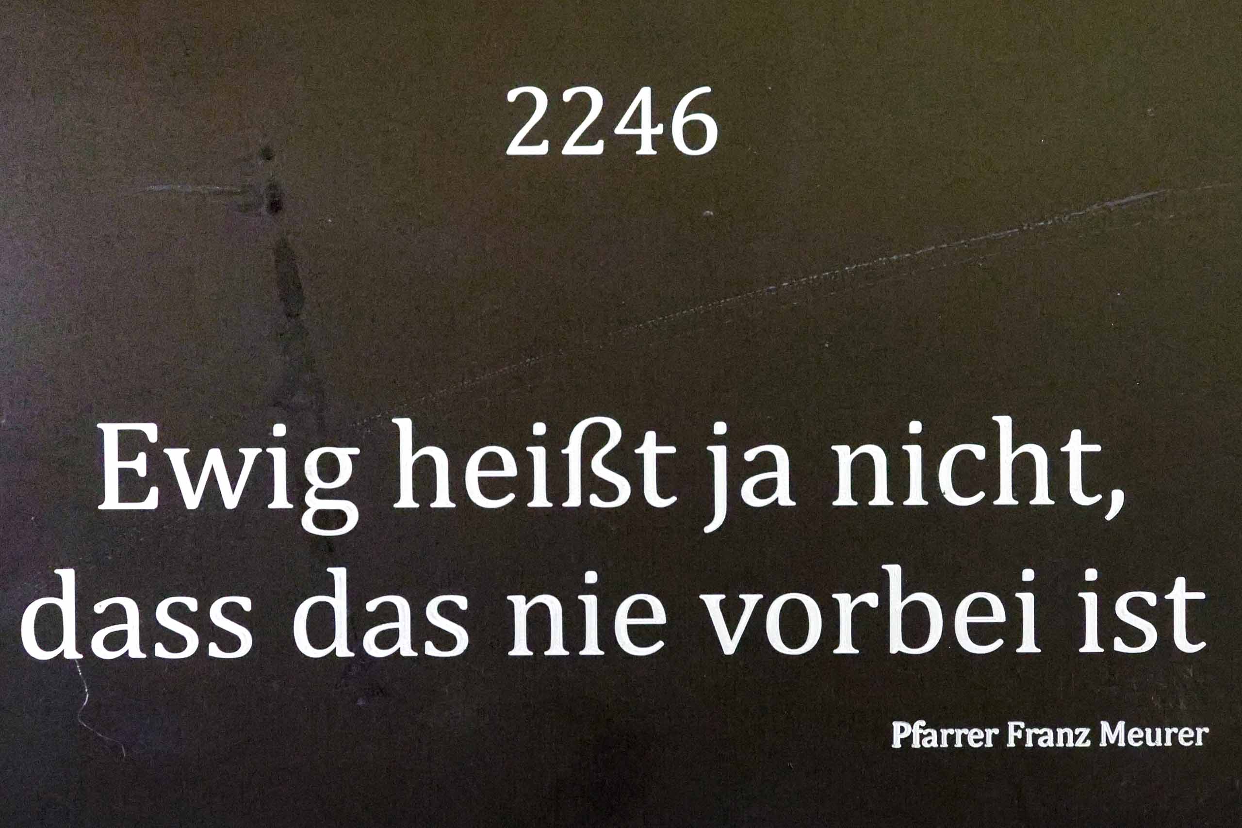 Für jedes Jahr der Aufführung konnte eine Tafel gestiftet werden