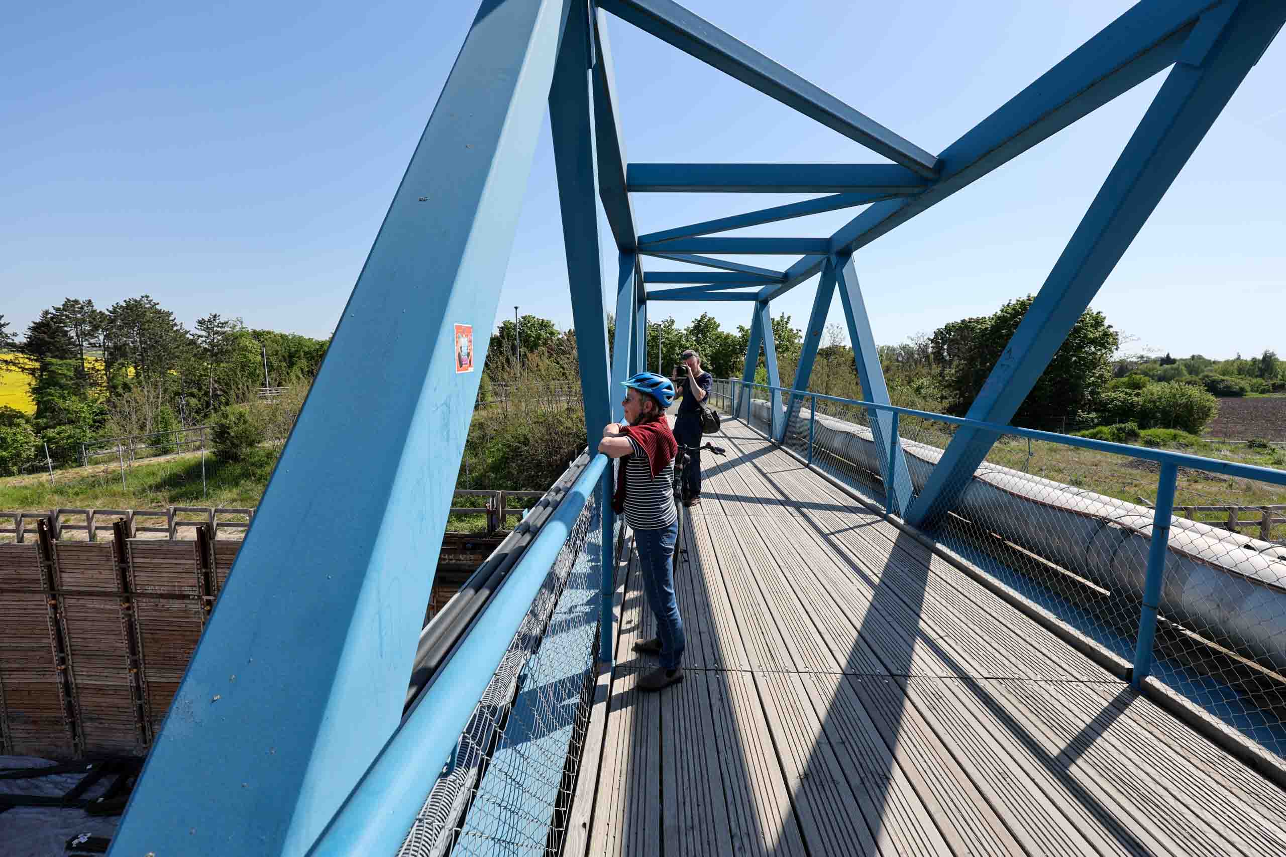 Ersatzbrücke für Fußgänger und Radler