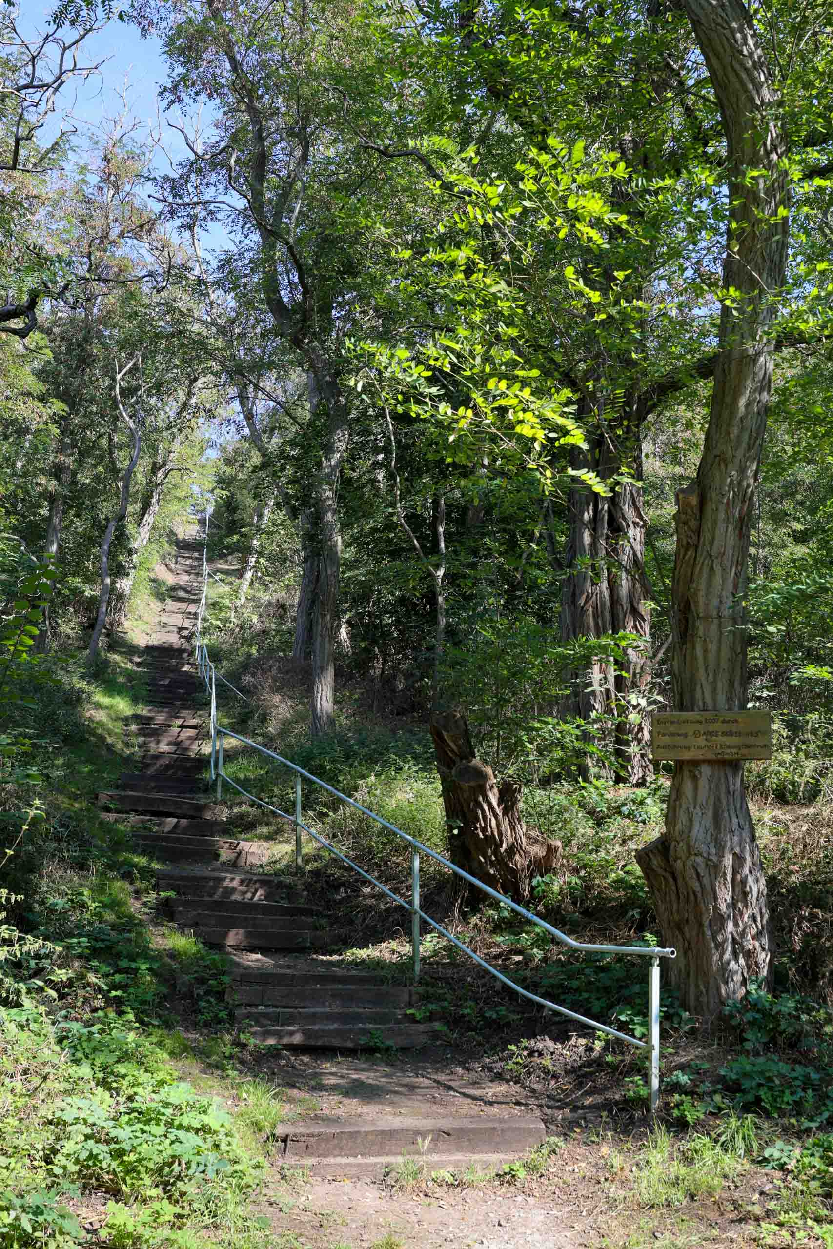 sehr steiler Aufstieg zum Gläsernen Mönch
