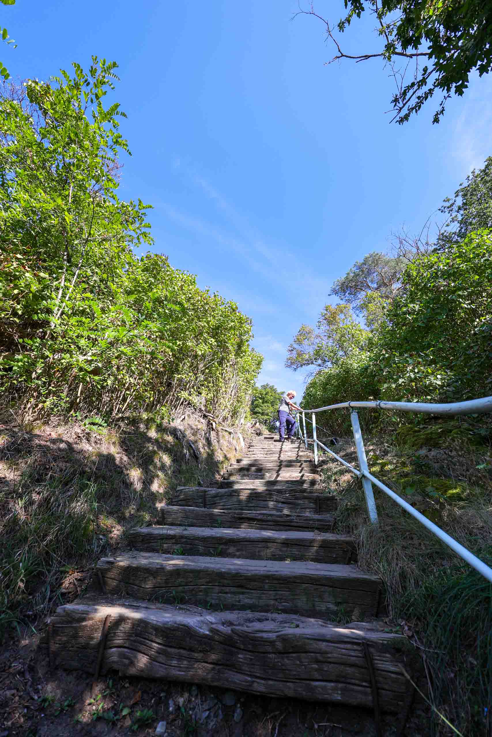 169 Stufen wieder hinab