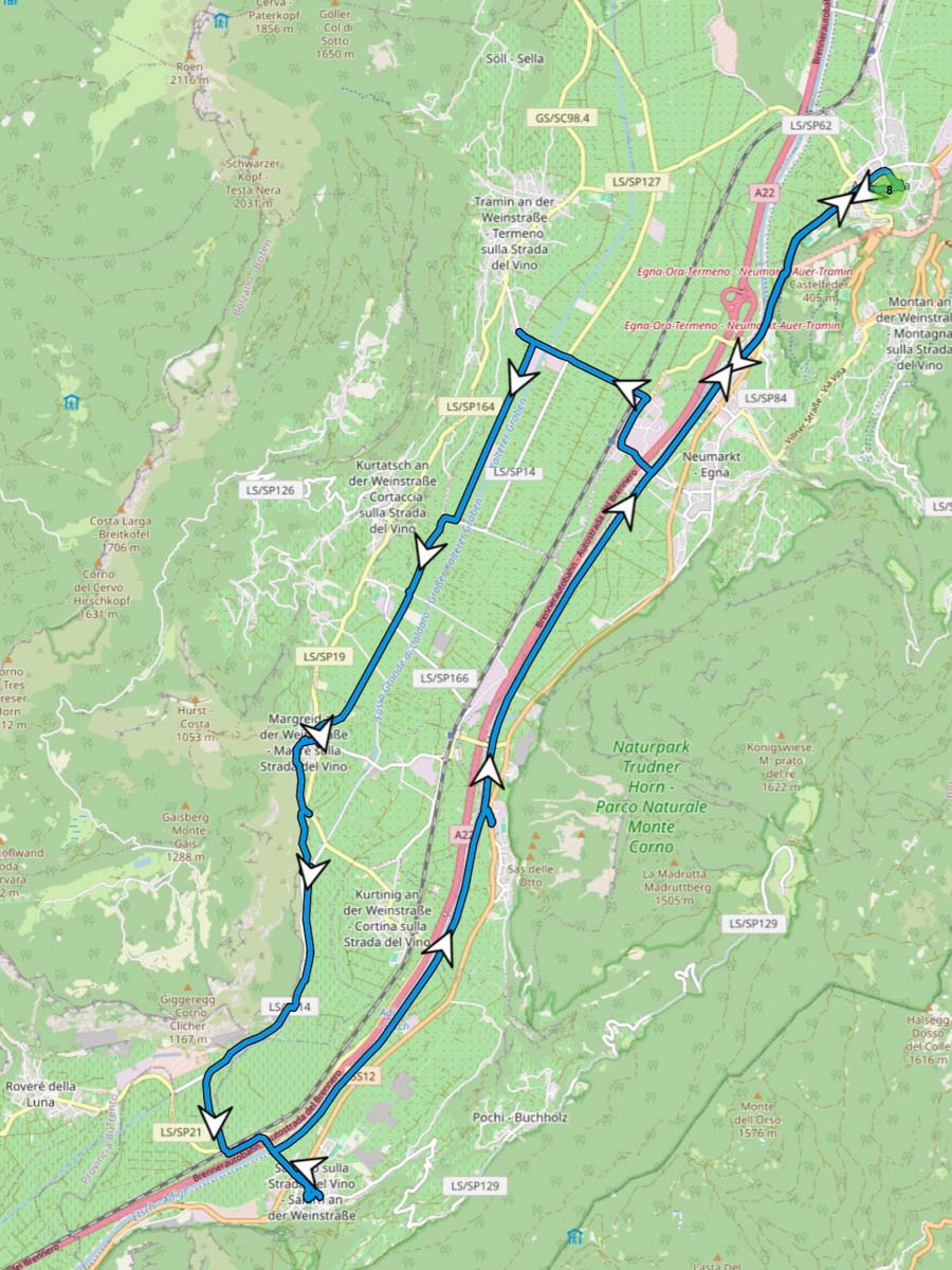 36 km durch das südliche Südtirol