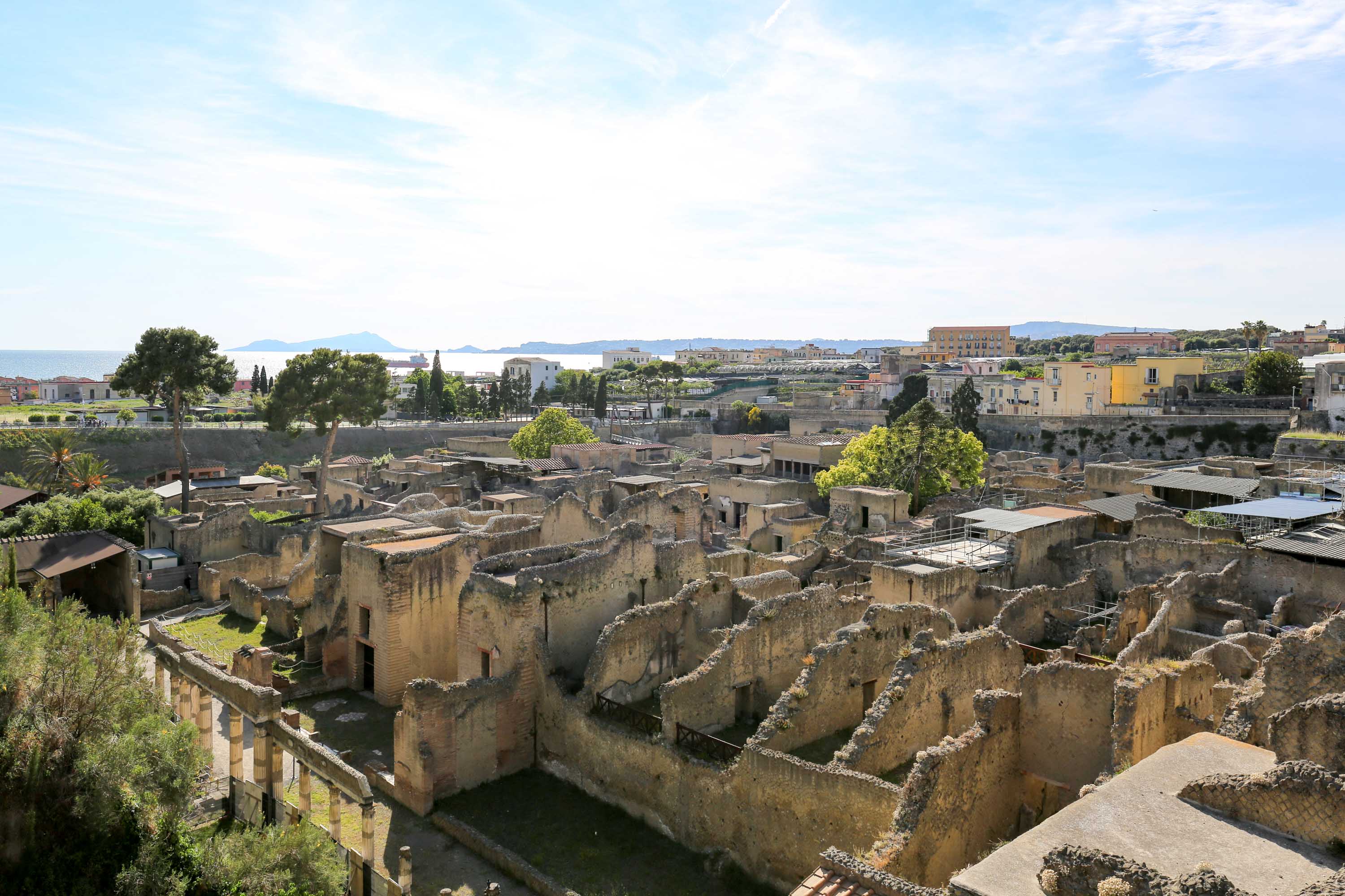 Blick von Herkulaneum zum Meer
