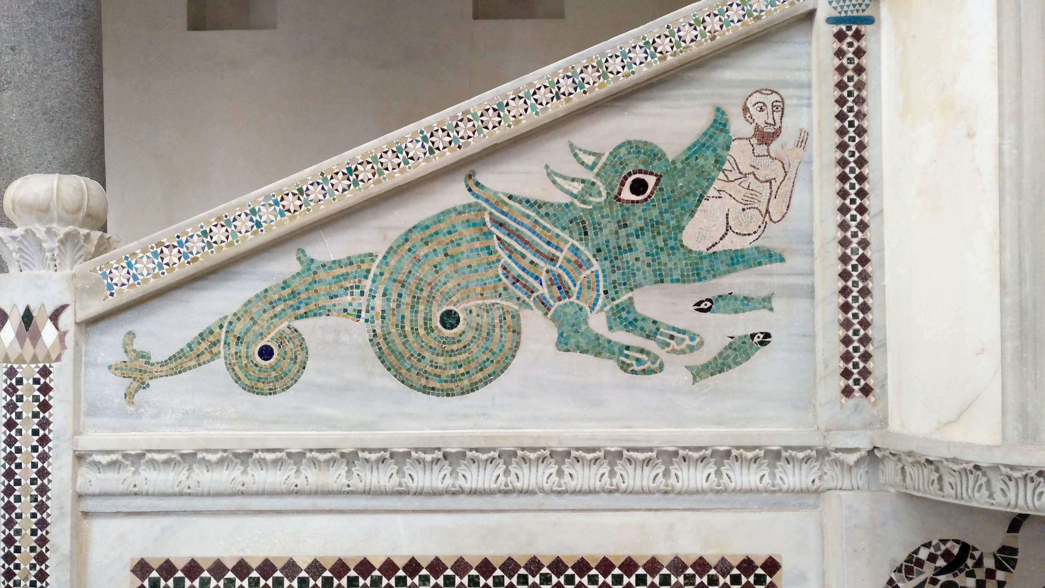 Der berühmte Jonas im Wal im Dom von Ravello