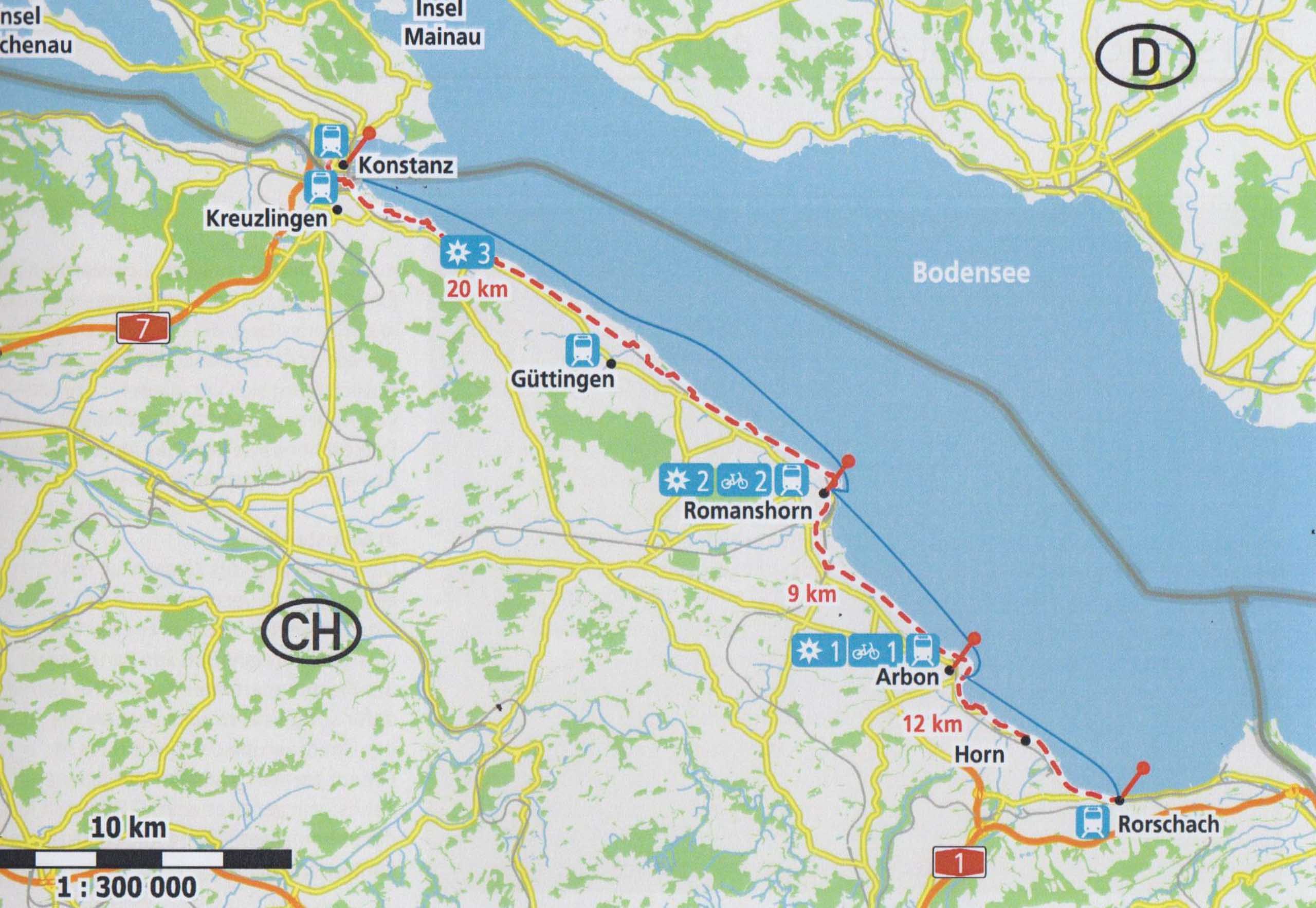 Etappe 4 von Arborn nach Konstanz 40 km