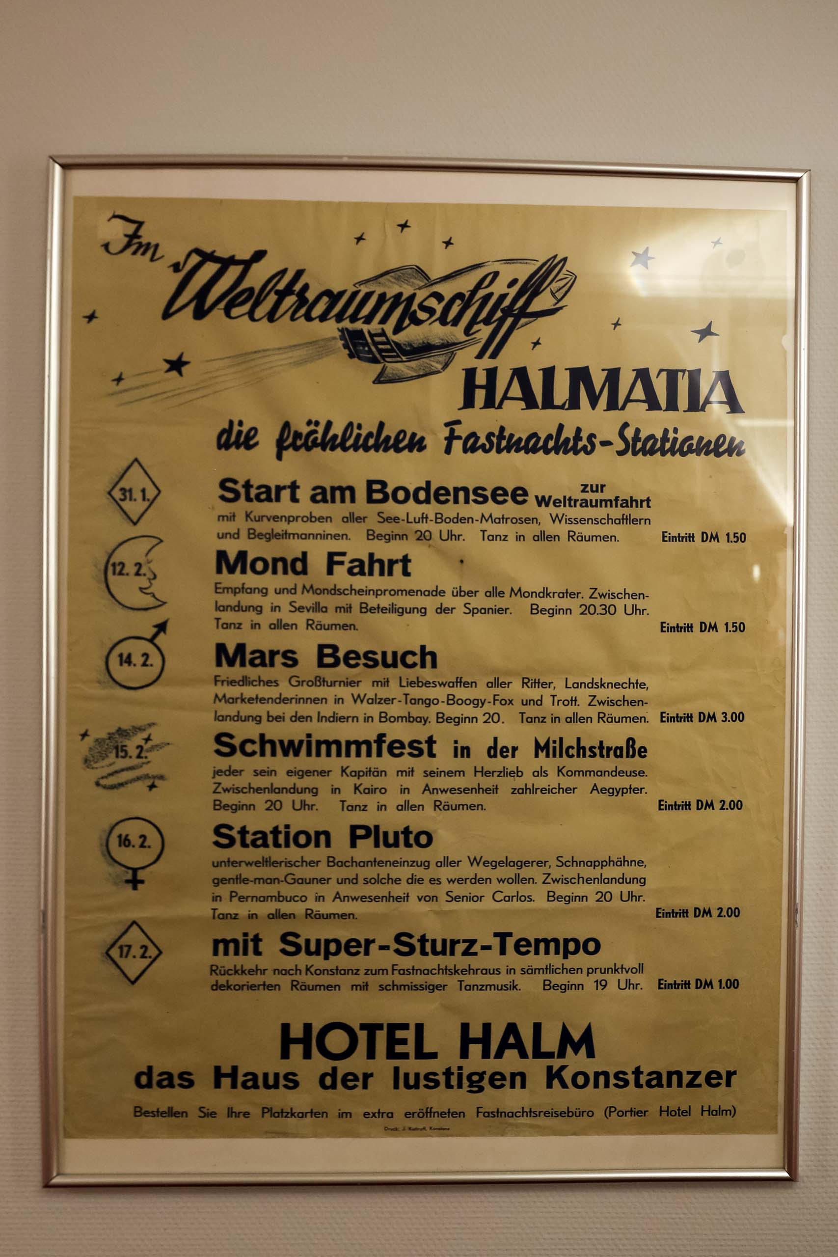 Fastnacht-Programm anno dazumal