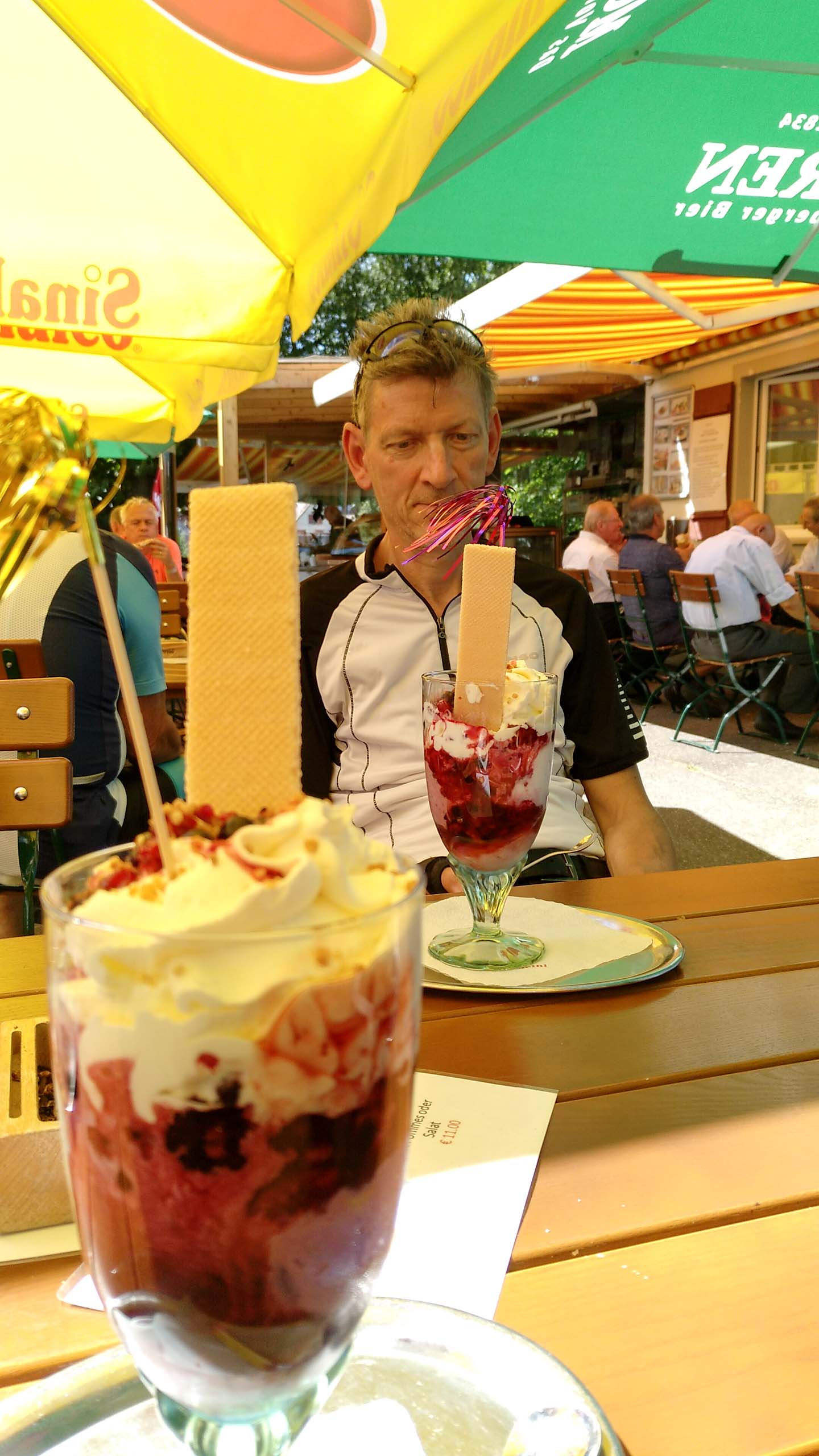 Noch schnell ein Eis vorm Grenzübertritt