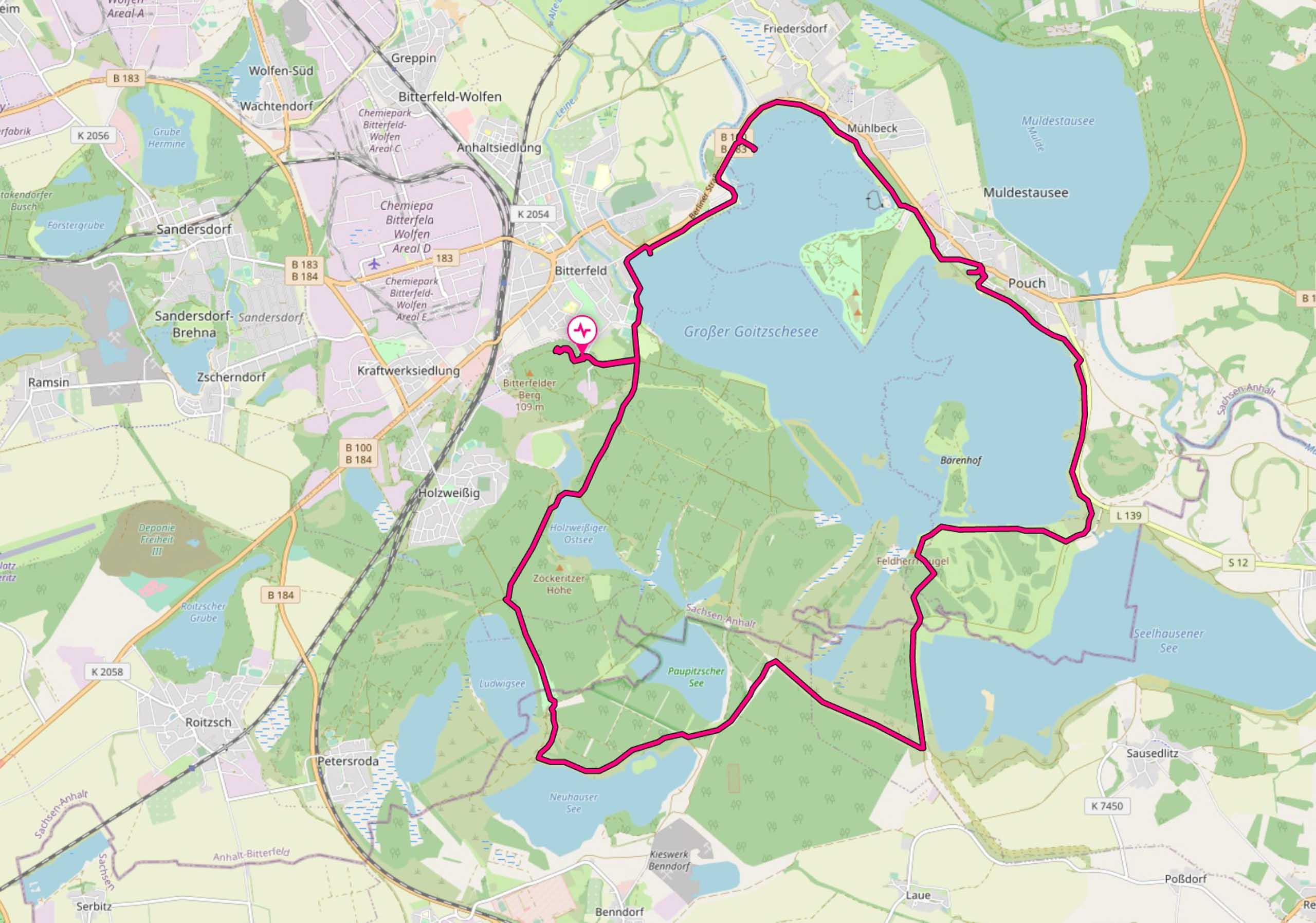 32 km Rundfahrt um den Großen Goitschesee