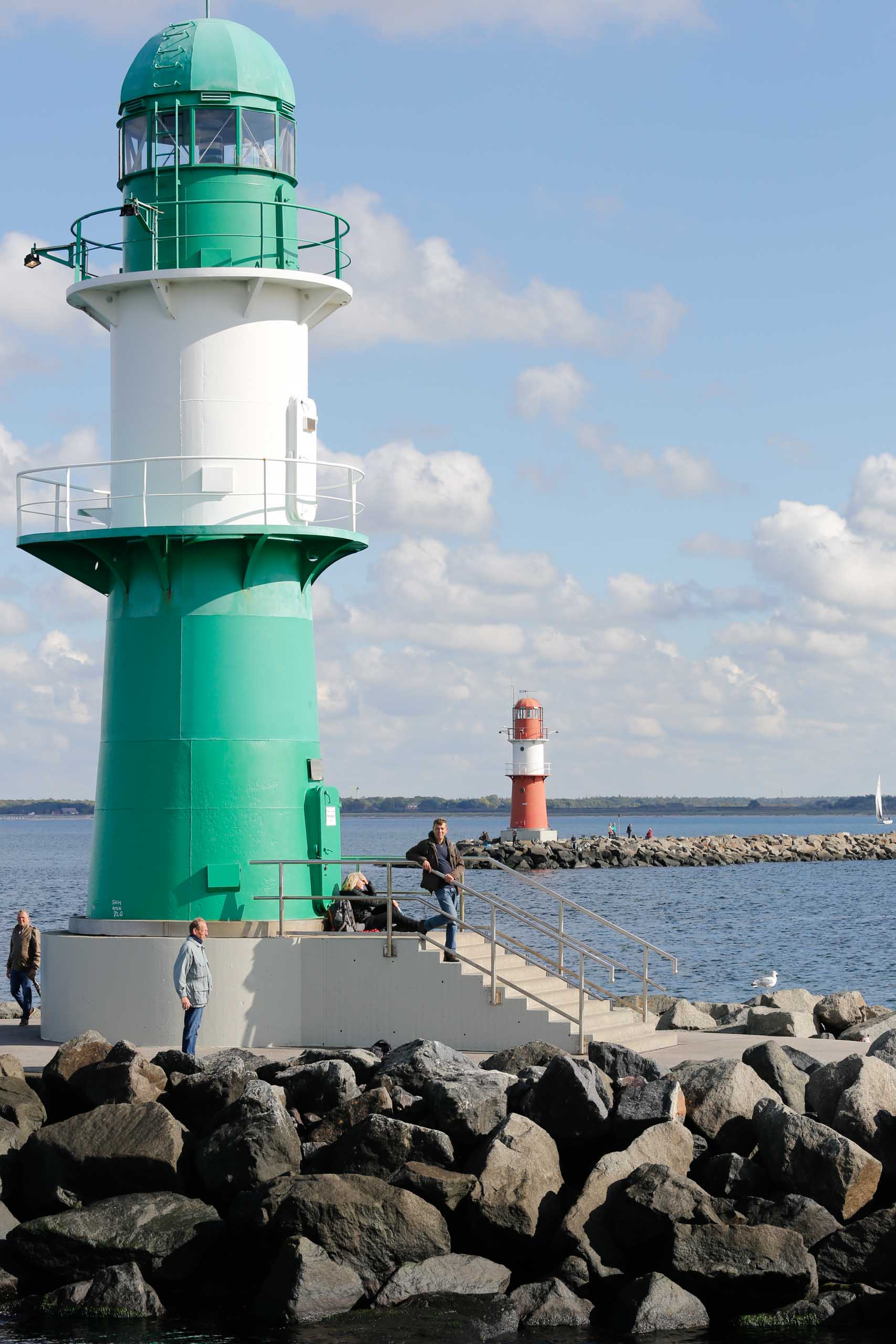 Rot und grün grüßen die Molenfeuer