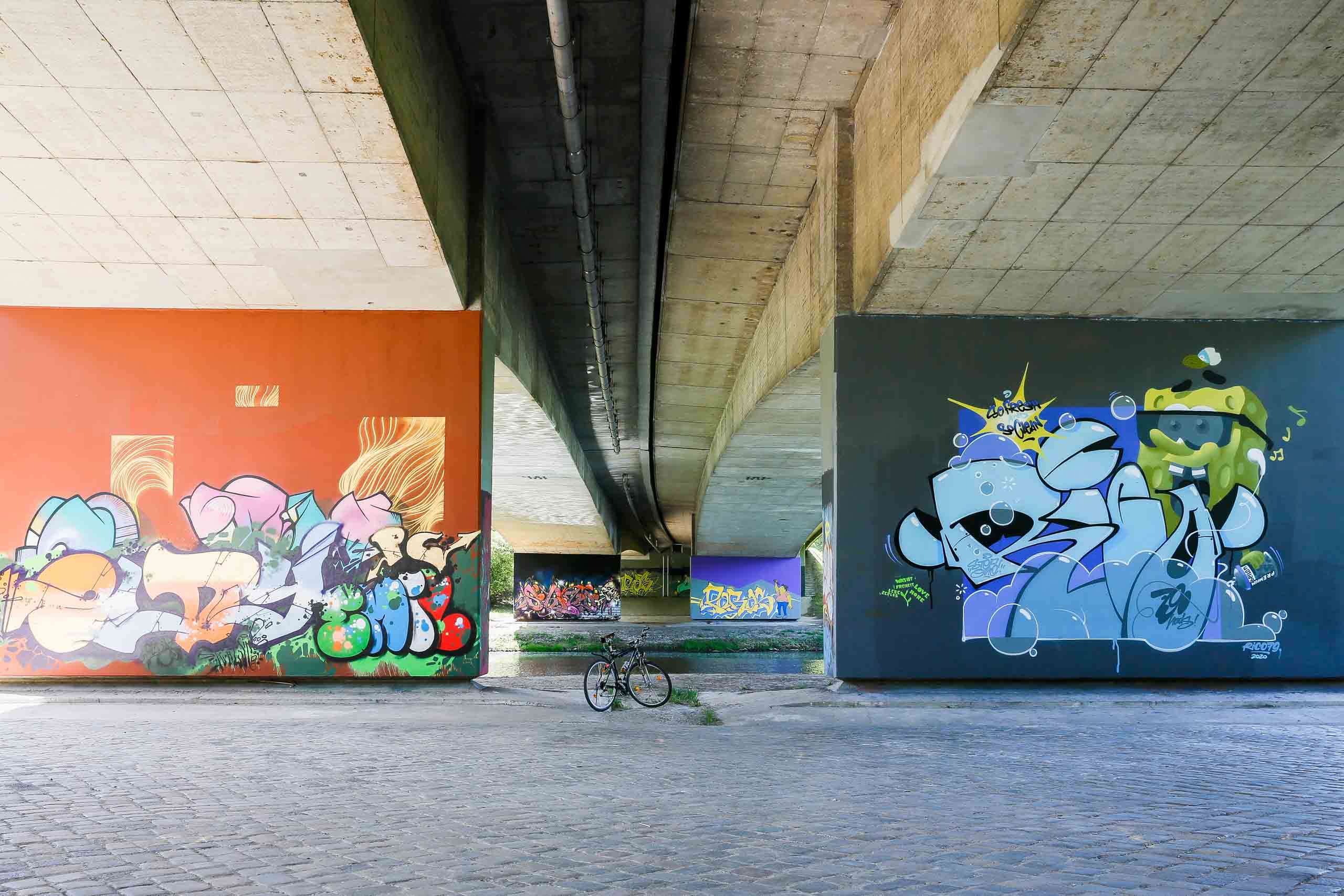 Unter der Magistrale an Elisabeth-Saale