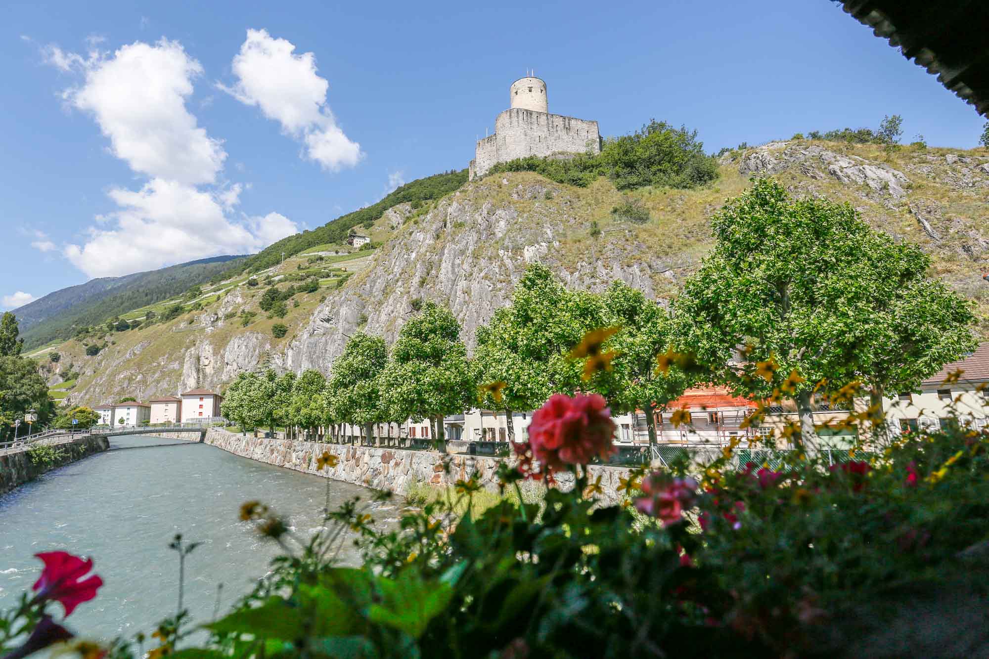 Die Burg Bâtiaz in Martigny