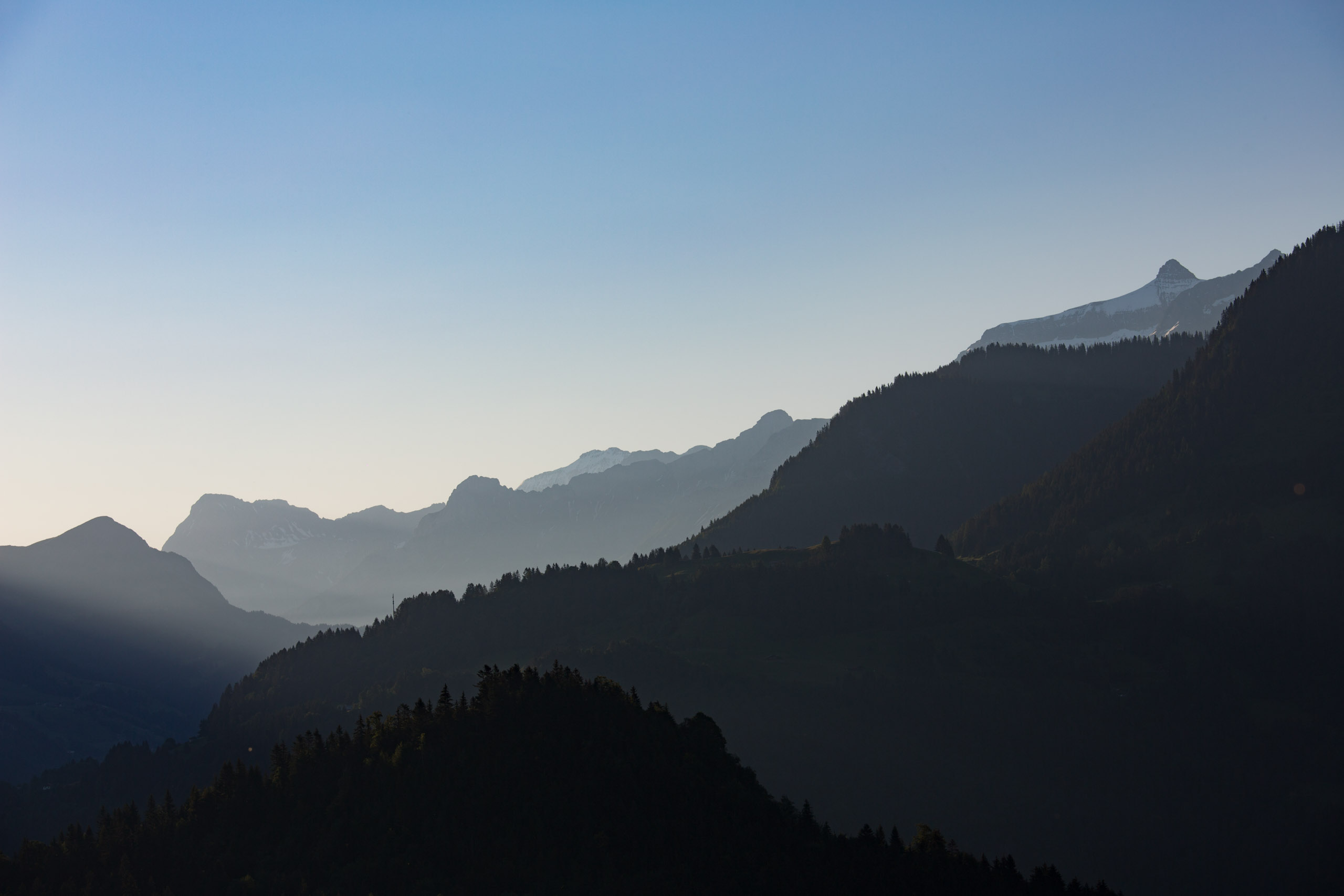 Morgendämmerung in Leysin
