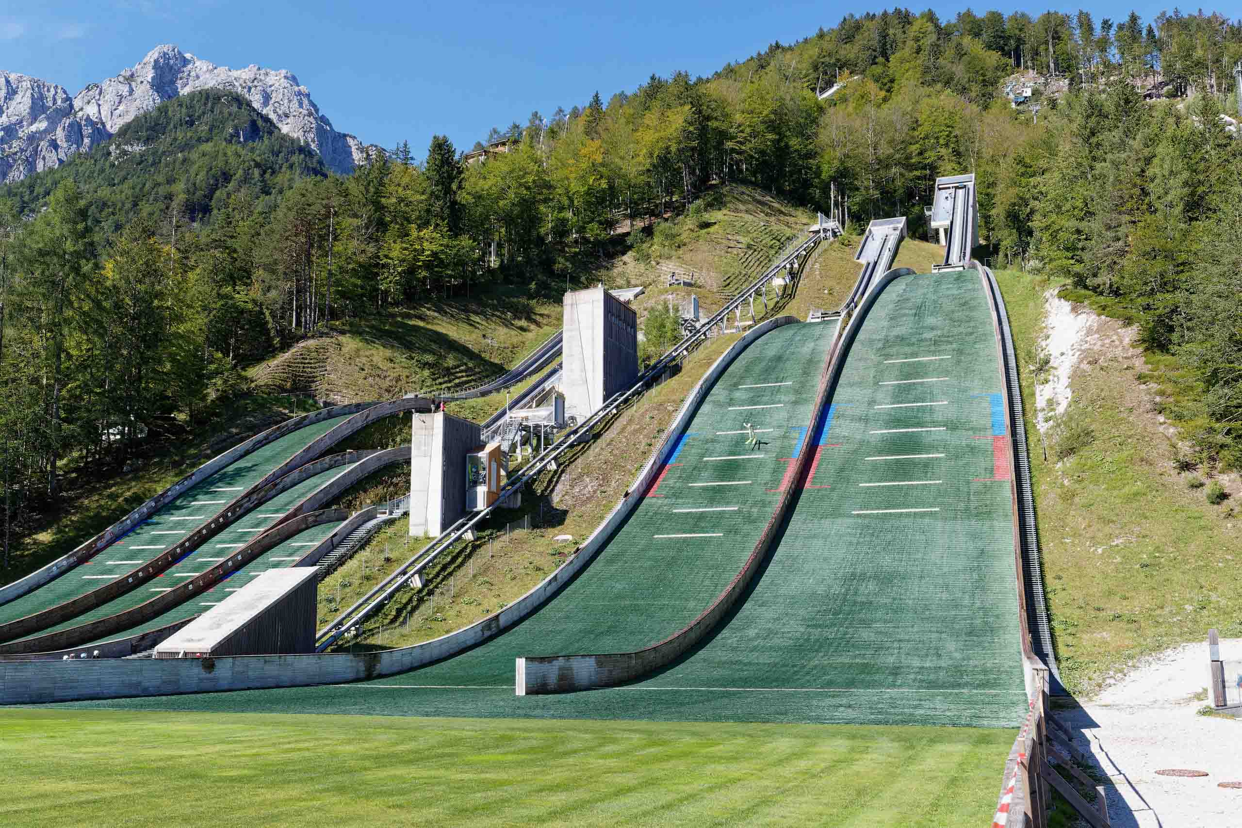 Schanze im Sommerbetrieb