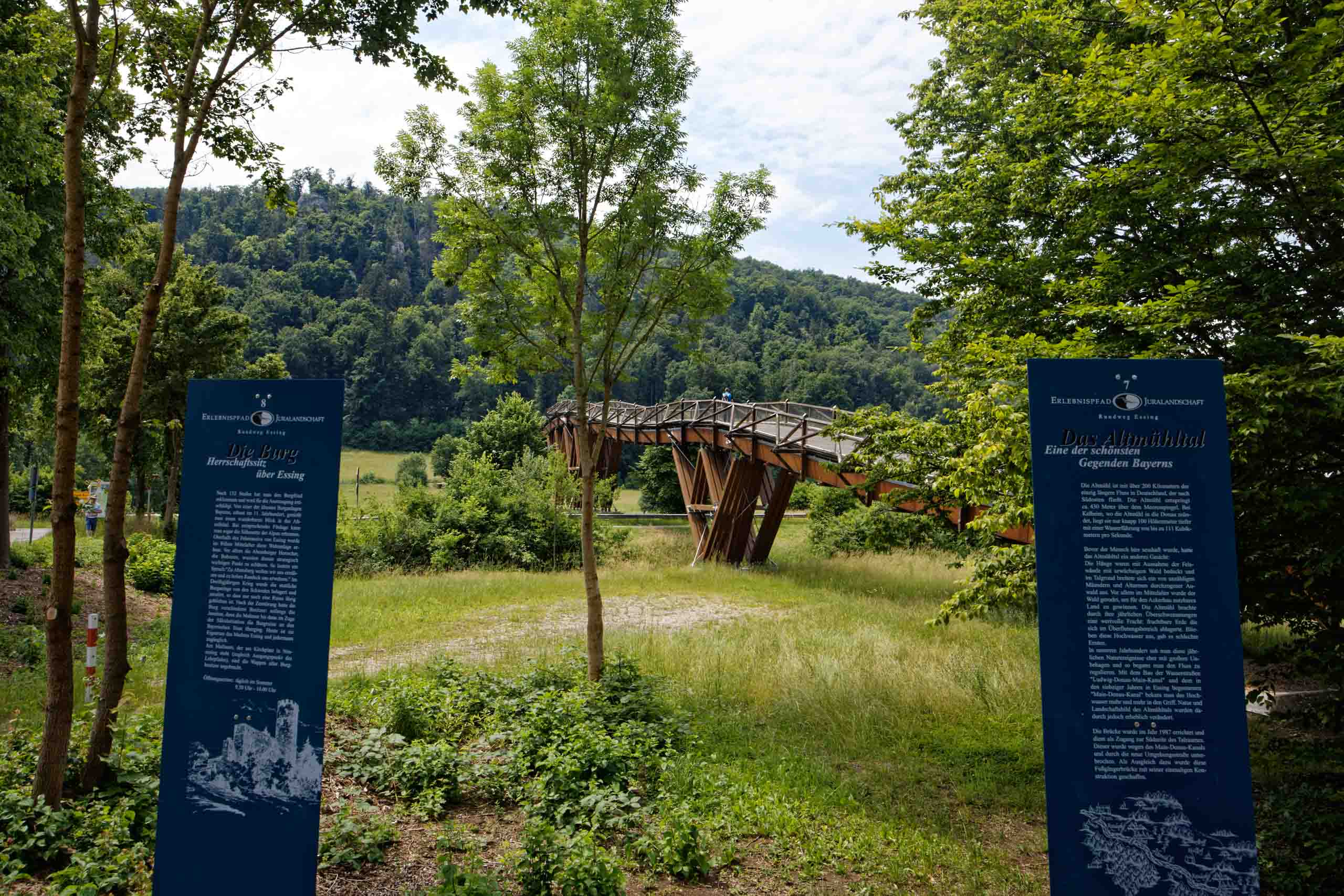 Die Brücke war mit 189,91 m die längste Holzbrücke Europas