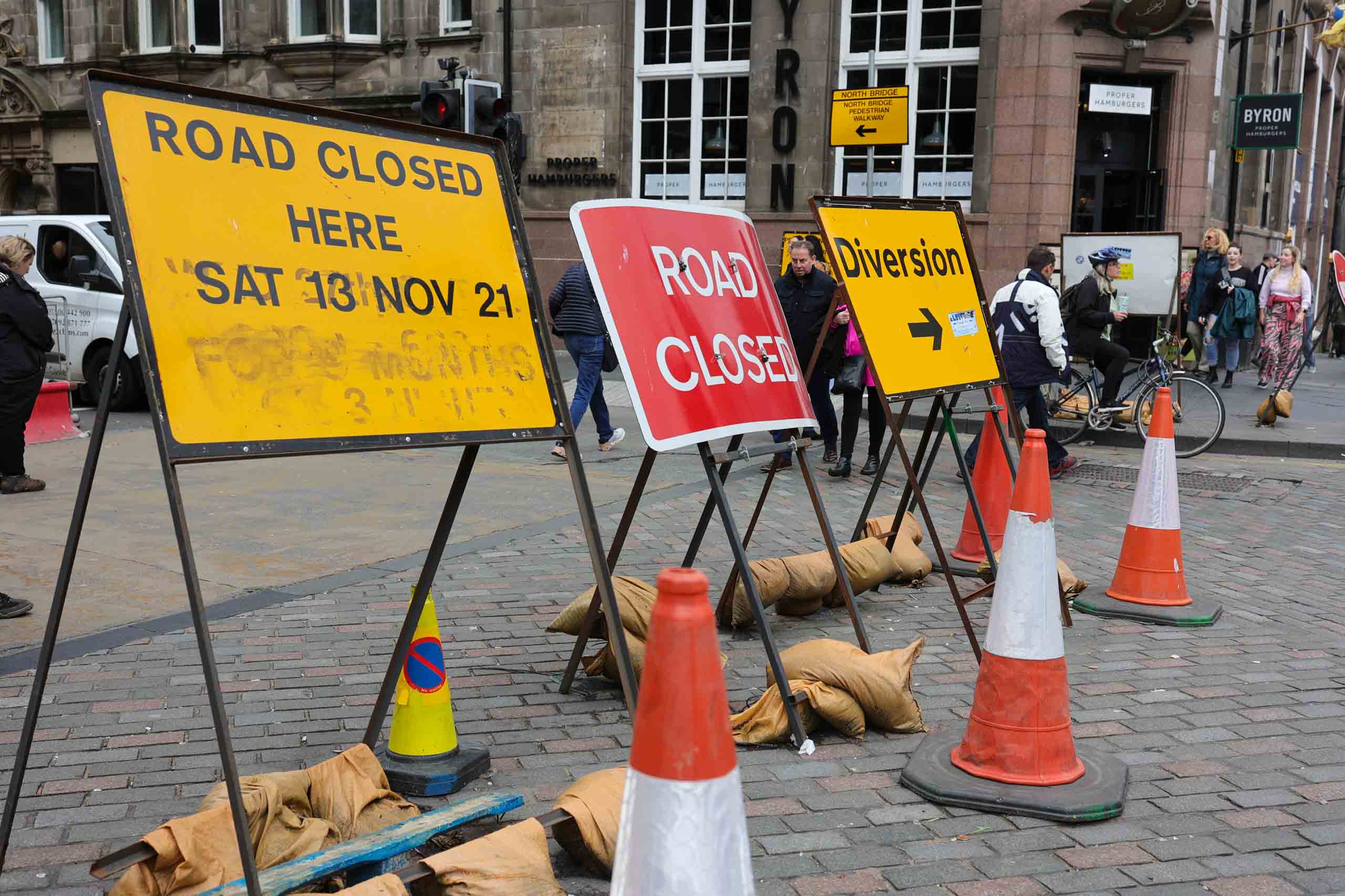 Alles abgesperrt wegen des Ablebens...